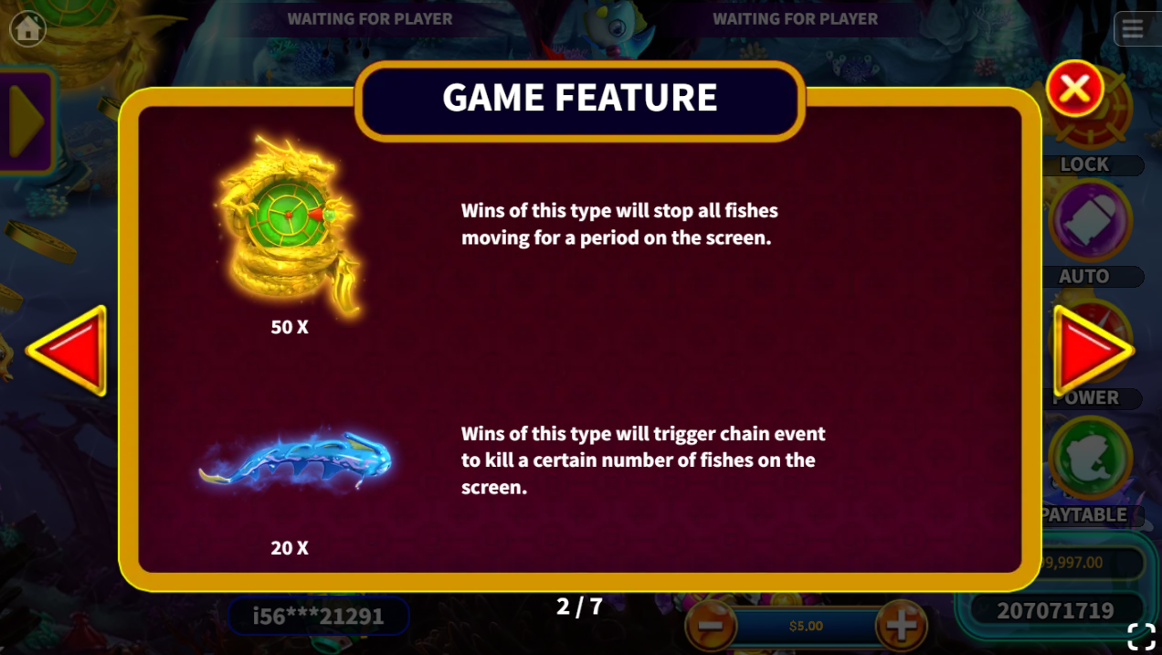 Golden Fish Hunter Game Feature