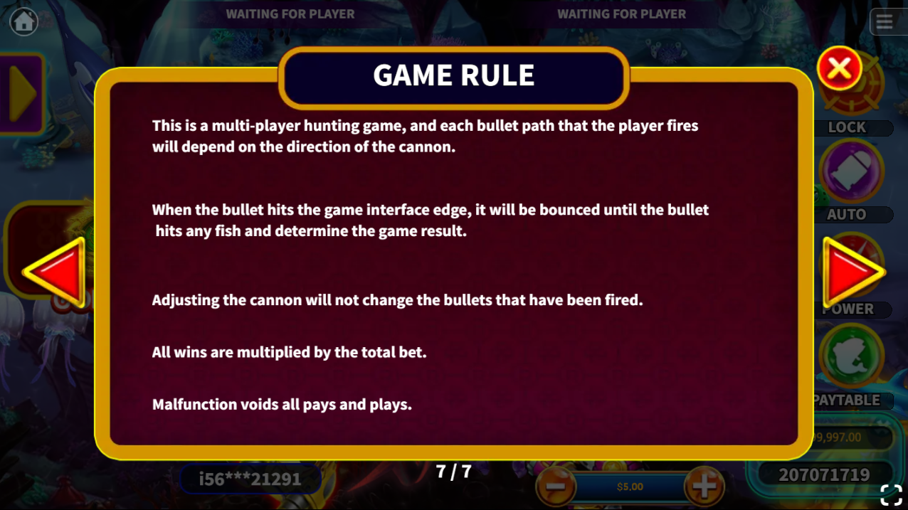 Golden Fish Hunter Game Rules